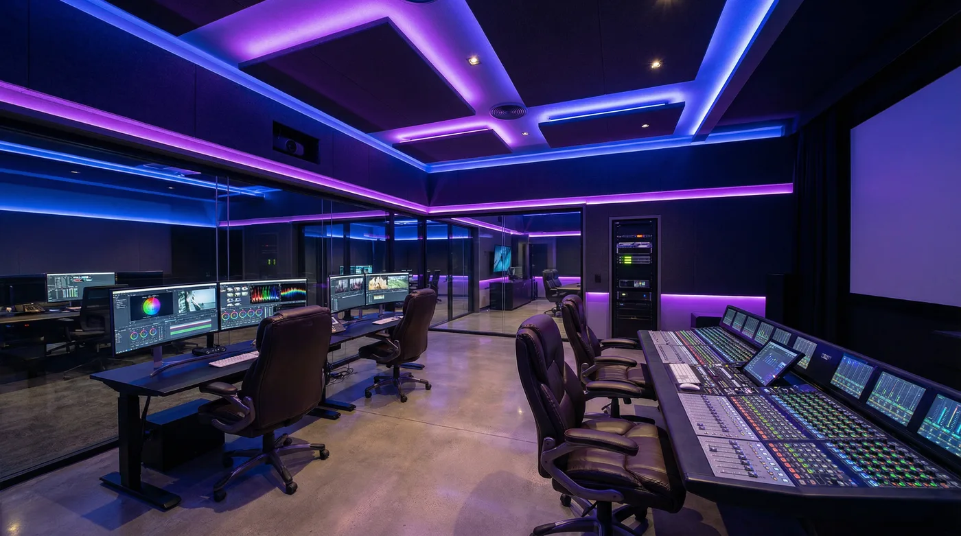 免费看片后期制作工作室内景